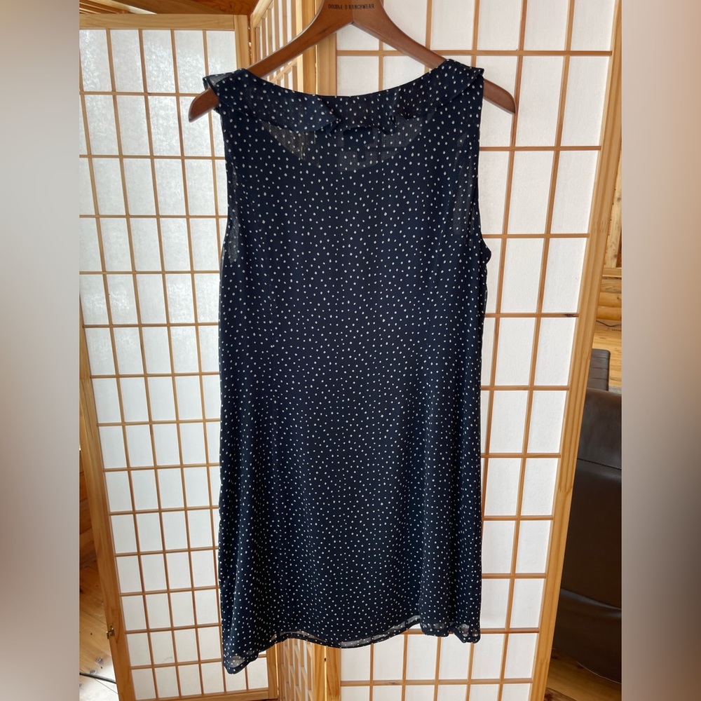 Adrianna Papell Navy Ruffle Sleeveless Dress - size 16